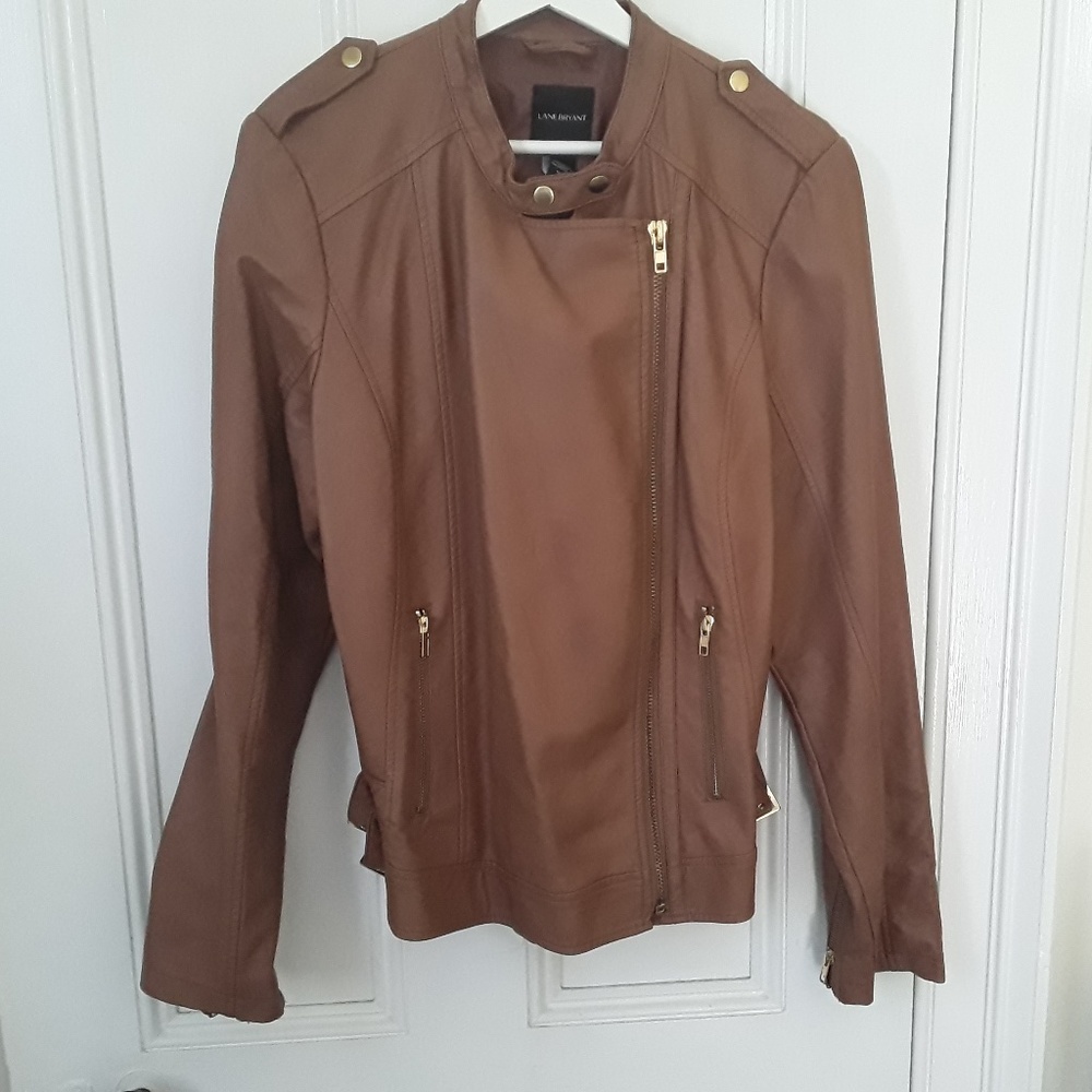 Lane Bryant Buttery soft faux Leather Jacket 1x New without tags